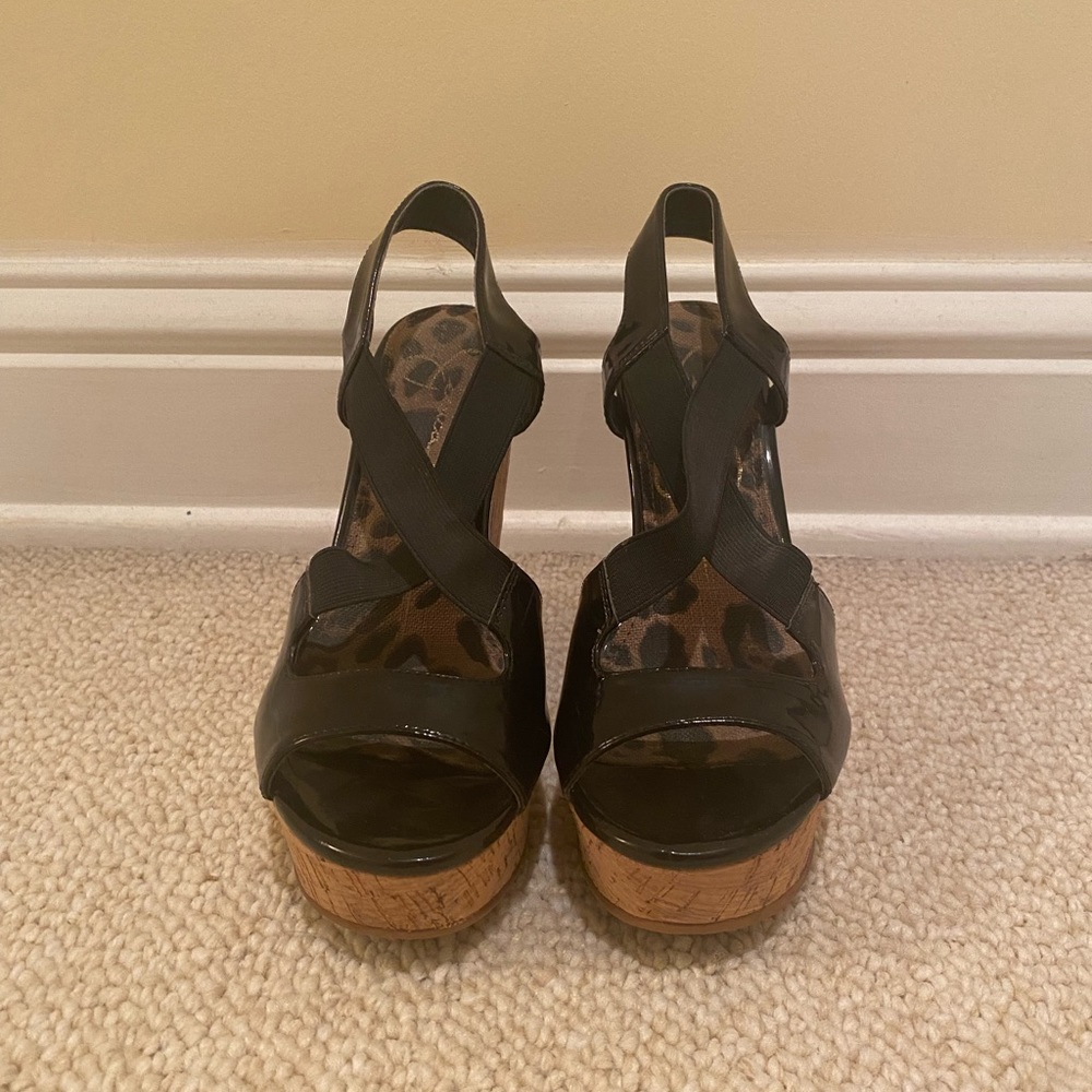 Jessica Simpson Black Wedges, size 6.5